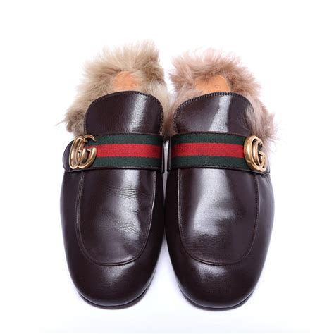 gucci fur slides with socks
